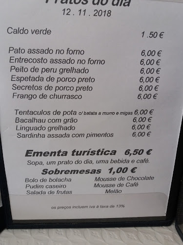 Restaurante "O Serrado" apenas serviço de almoço