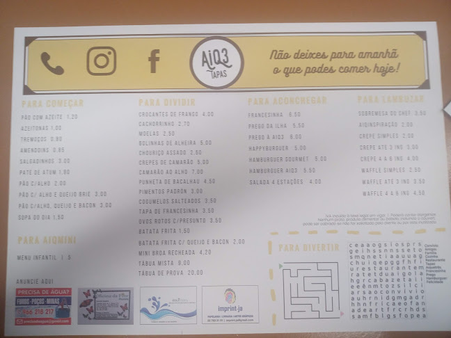 Aiq3 Tapas - Gastronomia e hotelaria