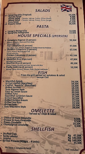 Opinii despre Restaurante Aquário în Albufeira - Gastronomia e hotelaria