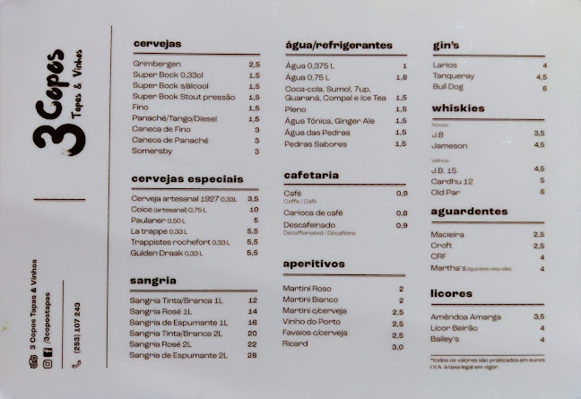 3 Copos - Tapas e Vinhos