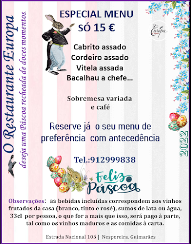 Opinii despre Restaurante Europa - Prato do dia în Guimarães - Gastronomia e hotelaria