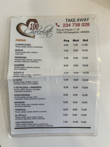 Reviews of 100Chocolate in Sangalhos - Gastronomia e hotelaria