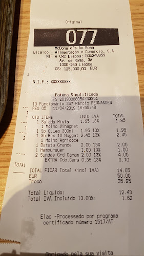 McDonald's - Av. Roma - Lisboa