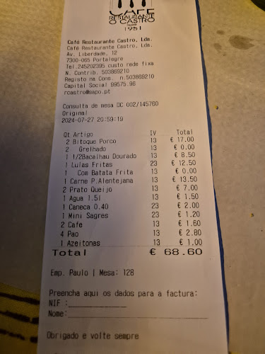 Comments and reviews of Restaurante Castro