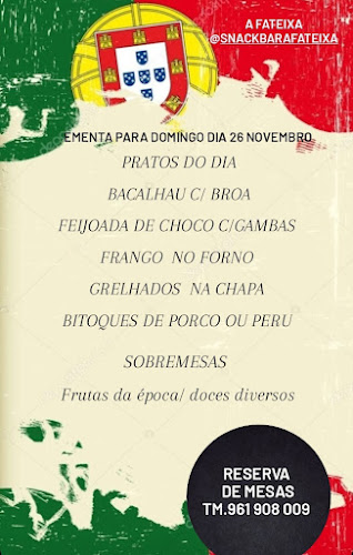 Opinii despre Snack-Bar A Fateixa în Setúbal - Gastronomia e hotelaria