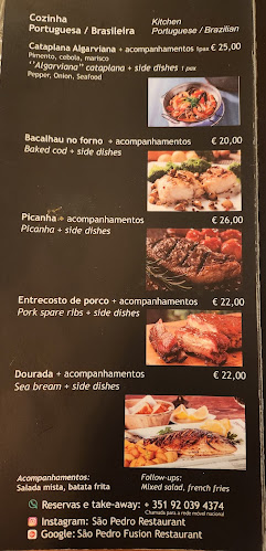Opinii despre São Pedro Fusion Restaurant cozinha portuguesa e brasileira Pinseria Romana în Faro - Gastronomia e hotelaria