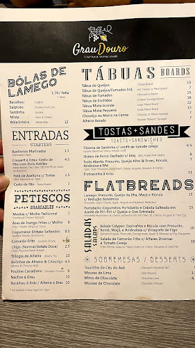 Opinii despre Grau Douro Tapas & Wine Bar în Lisboa - Gastronomia e hotelaria