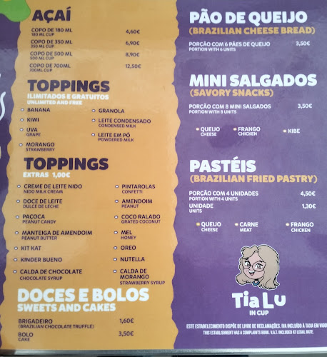 Açaí Tia Lu In Cup Aveiro - Gastronomia e hotelaria