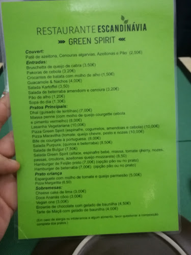 Restaurante Escandinávia - Green Spirit - Gastronomia e hotelaria