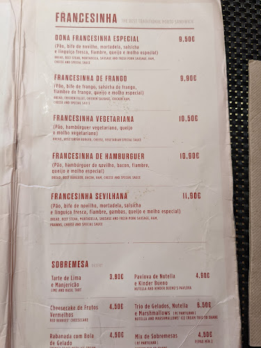 Dona Francesinha Porto - Gastronomia e hotelaria