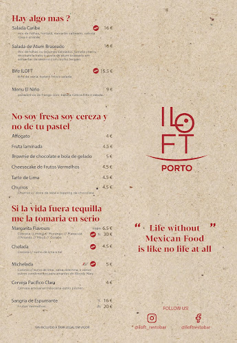 Opinii despre Mexican food & Cocktails în Porto - Gastronomia e hotelaria