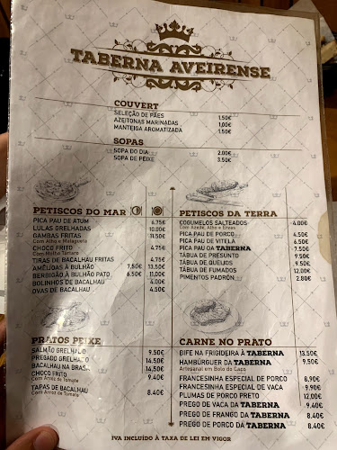 Reviews of Taberna Aveirense in Aveiro - Gastronomia e hotelaria