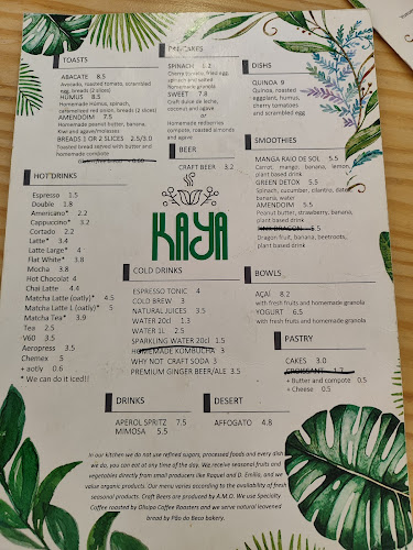 KAYA - Coffee & Brunch - Gastronomia e hotelaria
