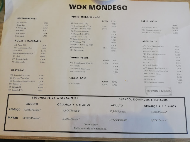 Restaurante WOK MONDEGO - Gastronomia e hotelaria
