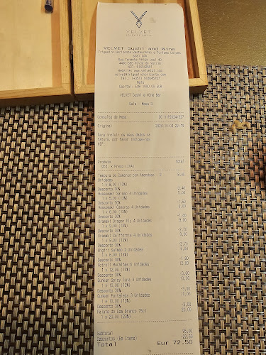 Restaurante Japonês - VELVET - Gastronomia e hotelaria