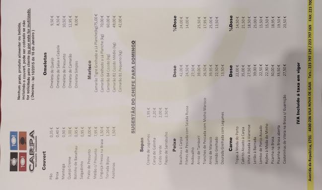 Opinii despre Restaurante & Take Away Carpa în Vila Nova de Gaia - Gastronomia e hotelaria
