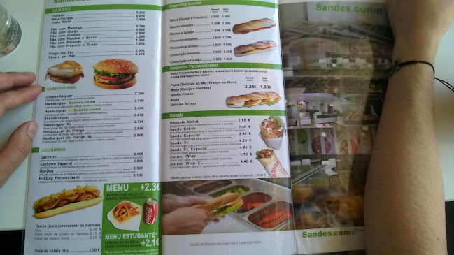 Sandes.come ( kebab , Francesinha , Hamburguer , Baguetes , Saladas , Pratos Combinados , Sopas , Snack Bar com fast food ) - Gastronomia e hotelaria