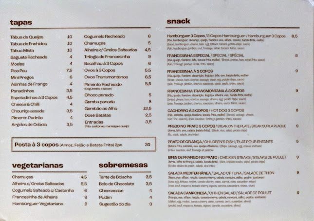 3 Copos - Tapas e Vinhos - Apúlia