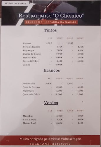 Restaurante Clássico - Gastronomia e hotelaria