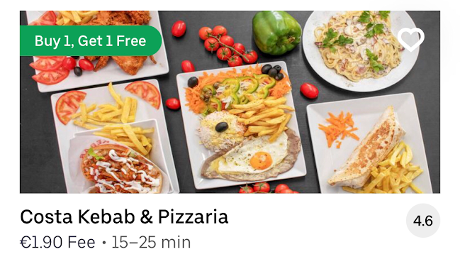 Opinii despre Costa Kebab & Pizzaria în Costa da Caparica - Gastronomia e hotelaria