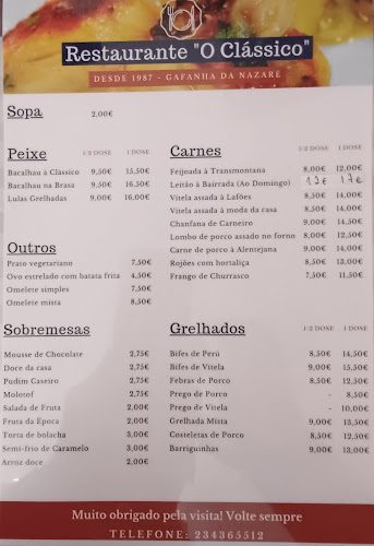 Opinii despre Restaurante Clássico în Gafanha da Nazaré - Gastronomia e hotelaria