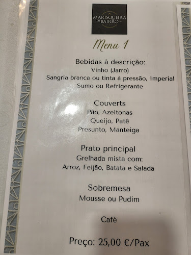 Opinii despre Marisqueira do Bairro în Olival Basto - Gastronomia e hotelaria