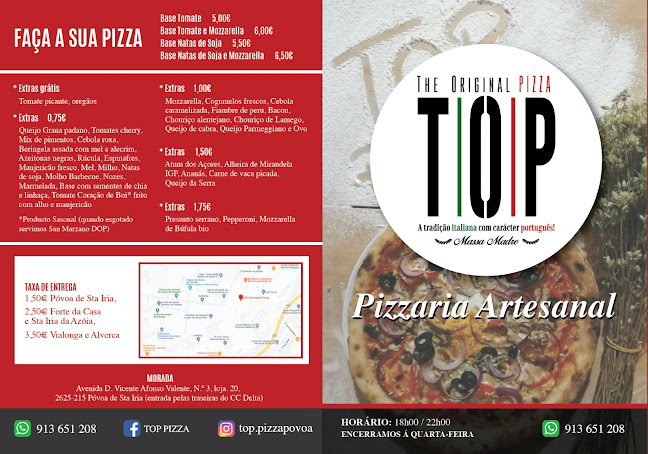 Opinii despre TOP (The Original Pizza) în Póvoa de Santa Iria - Gastronomia e hotelaria